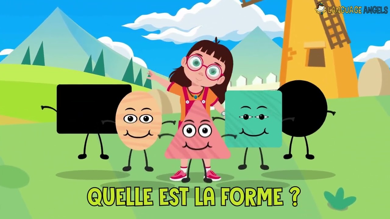 Les formes 🟩| French Shapes Song for Kids | Language Angels