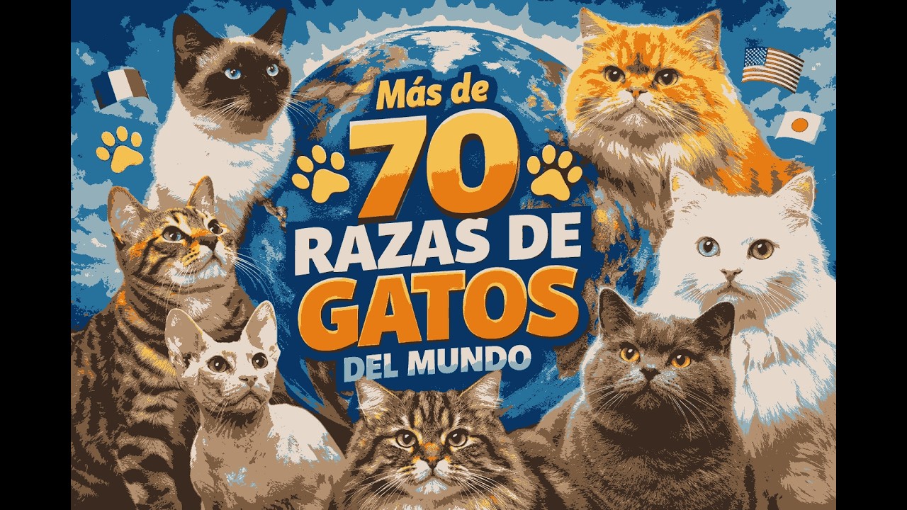 Más de 70 razas de gatos?