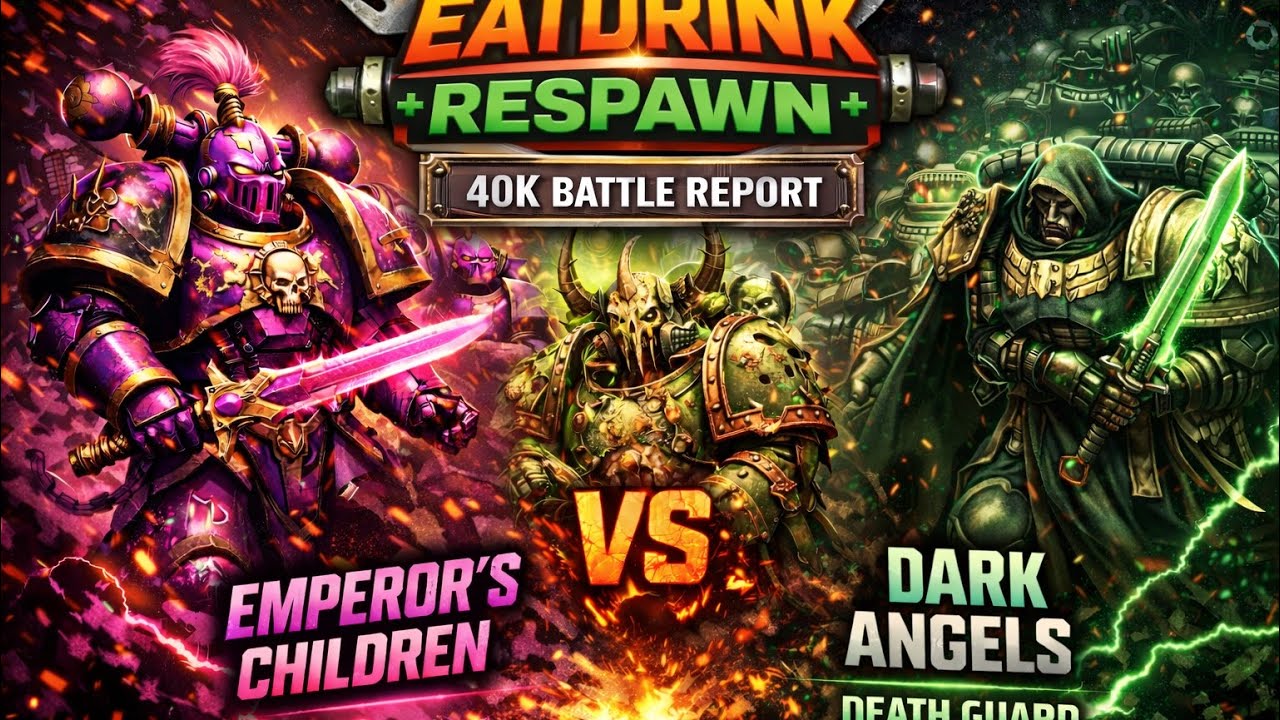 Emperor’s Children vs Dark Angels and Deathguard! A EatDrinkRespawn batrep!