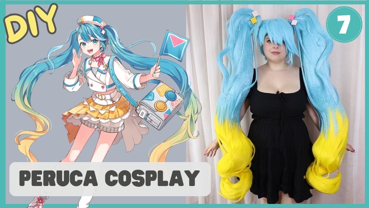 DIY Peruca Gigante - Cosplay Miku Mirai 2024🍓( Episódio 7)