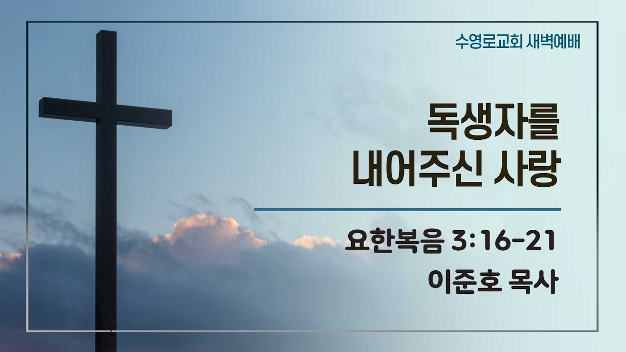 독생자를 내어주신 사랑 | 요 3:16-21 | 이준호 목사 | 토새벽 | 26.2.7