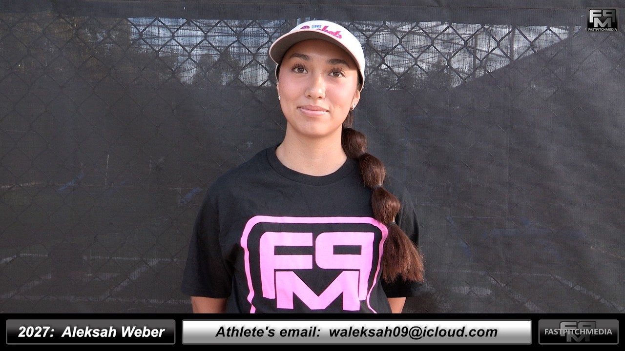 2027 Aleksah Weber 4.33 GPA - Athletic Outfielder & Middle Infielder Softball Recruiting Video 