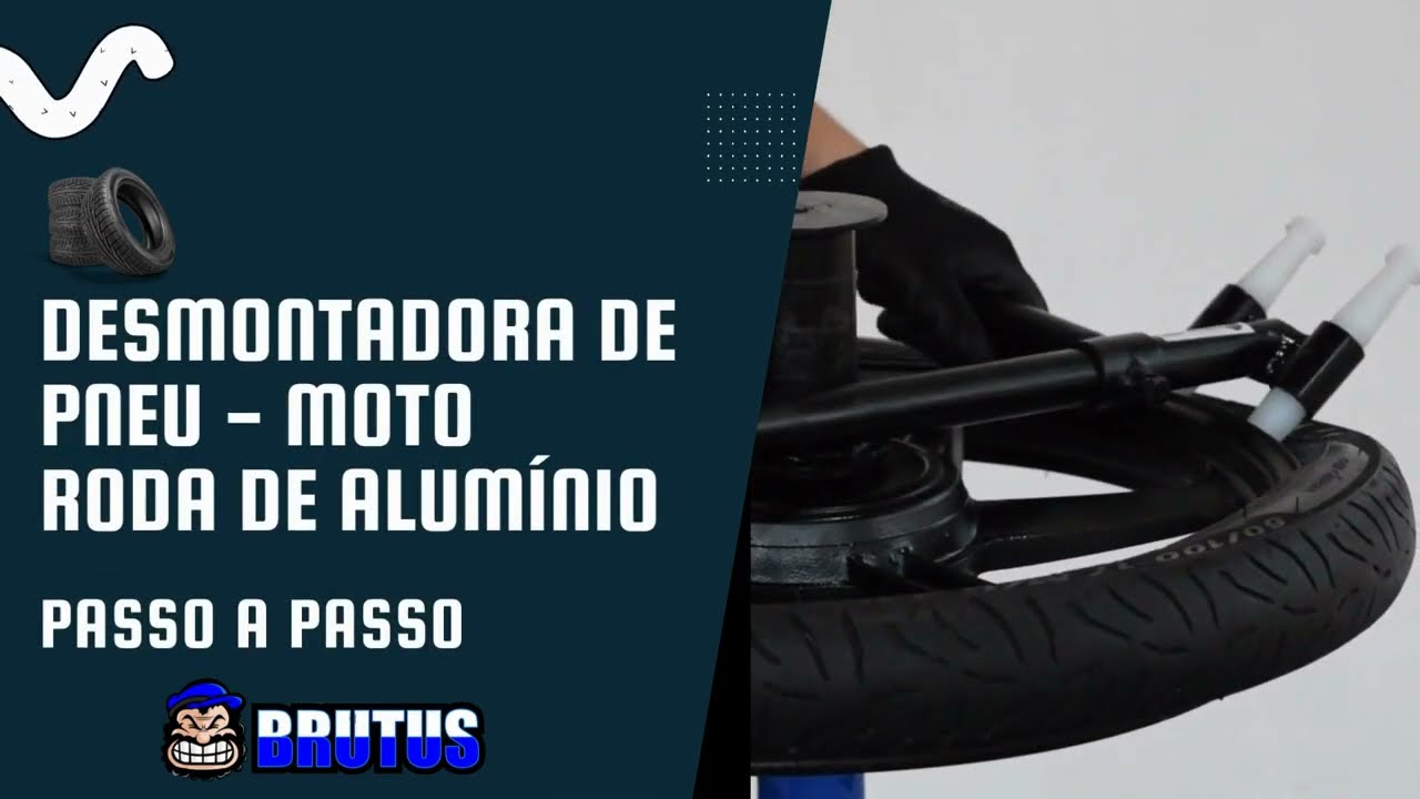 Desmontadora de pneus manual - Moto: Roda de Alumínio
