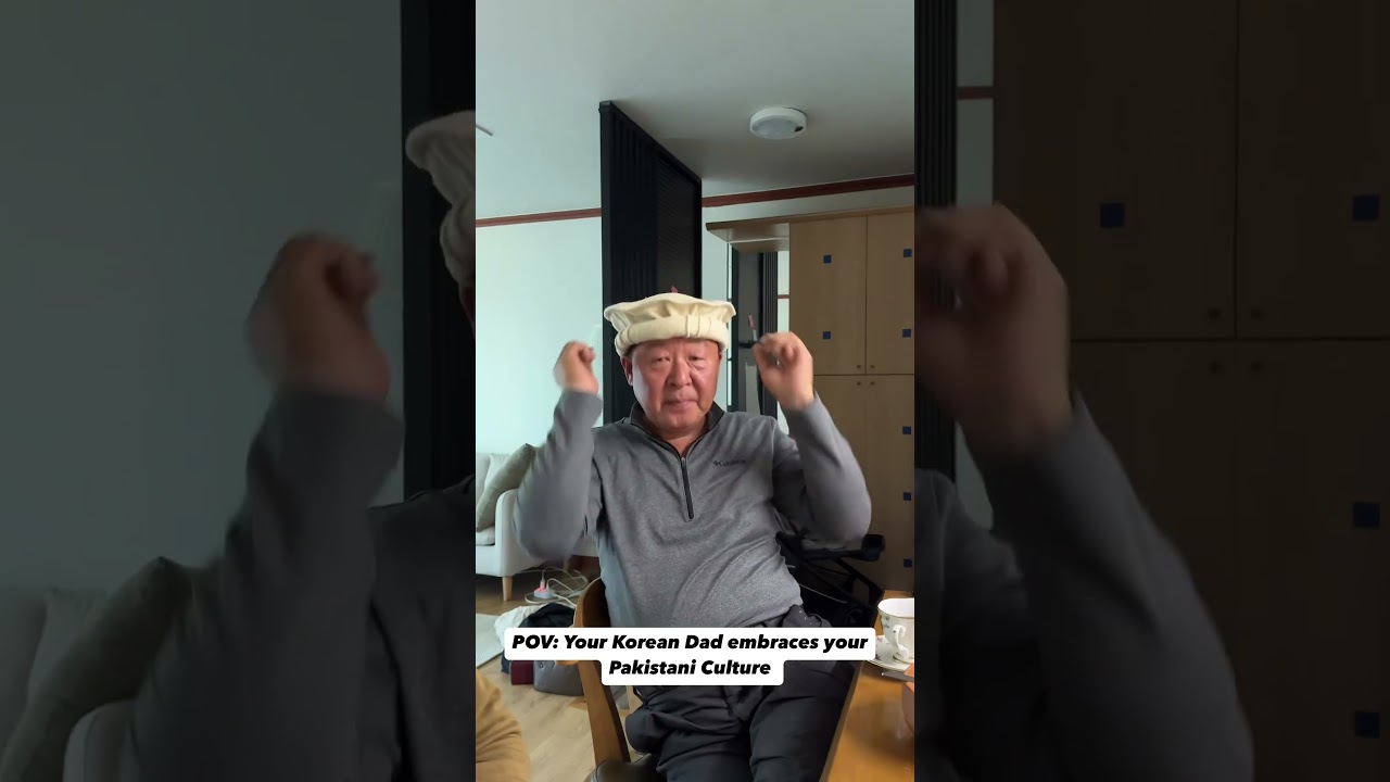 My Korean Dad tried Pakistani hat 🇵🇰❤️🇰🇷#pakistanivlogger #pakistaniinkorea #kdrama #kpop