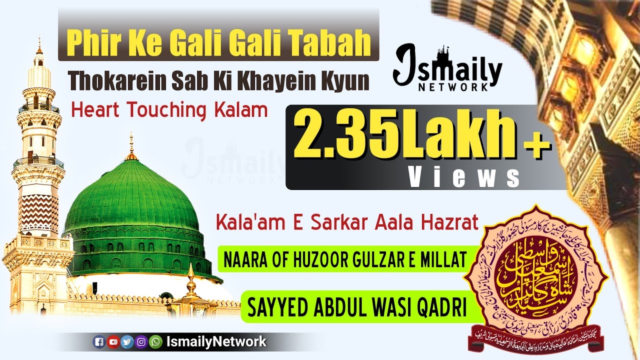 Phir Ke Gali Gali Tabah | Heart Touching Kalam | Sayyed Abdul Wasi Qadri Razvi