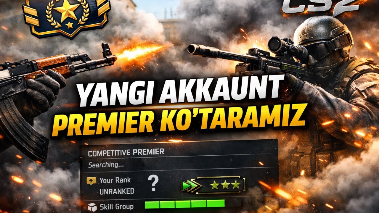 YANGI AKKAUNT//PREMIER 50% //CS2//BAXTIYAROVICCS