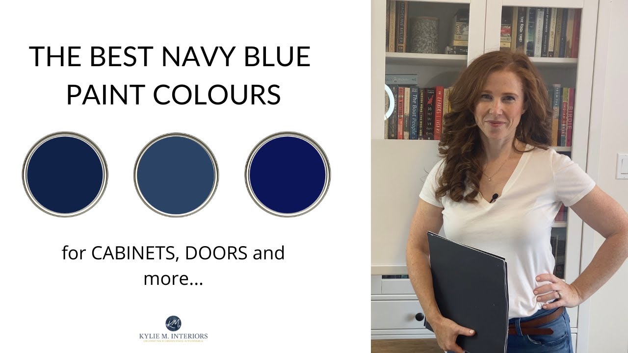 The Best Navy Blue Paint Colours: Painted Cabinets, Island, Front Doors and More