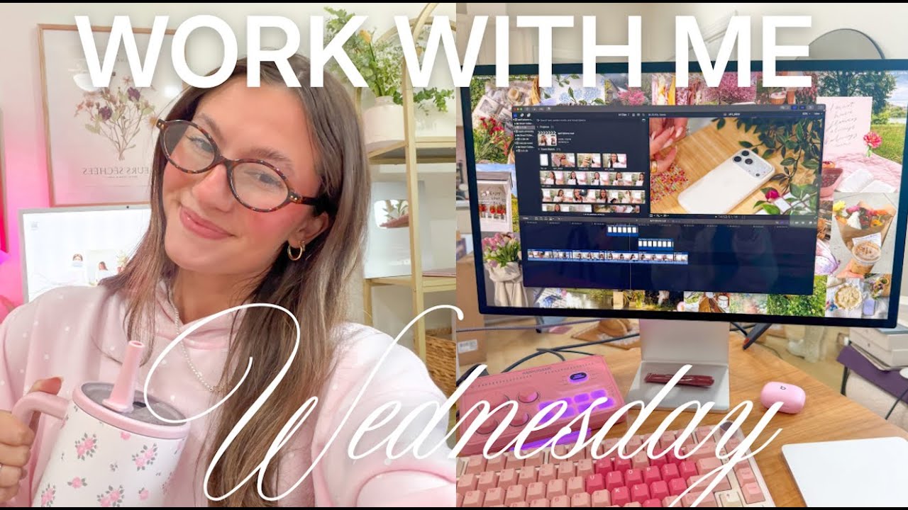 WORK WITH ME WEDNESDAY 👩🏼&zwj;💻 live editing sesh: April iPhone customization tutorial!
