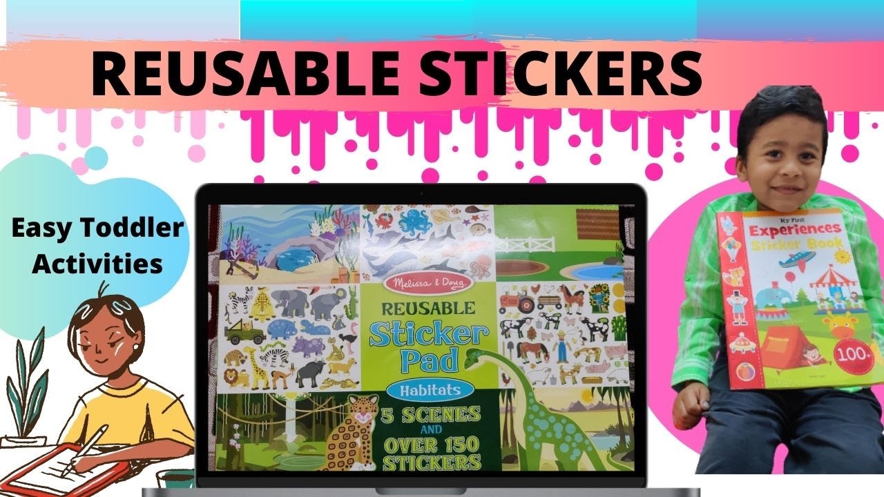 Sticker book Activity Review |Reusable Stickers|Preschool activity #Mommychakra #Stickers