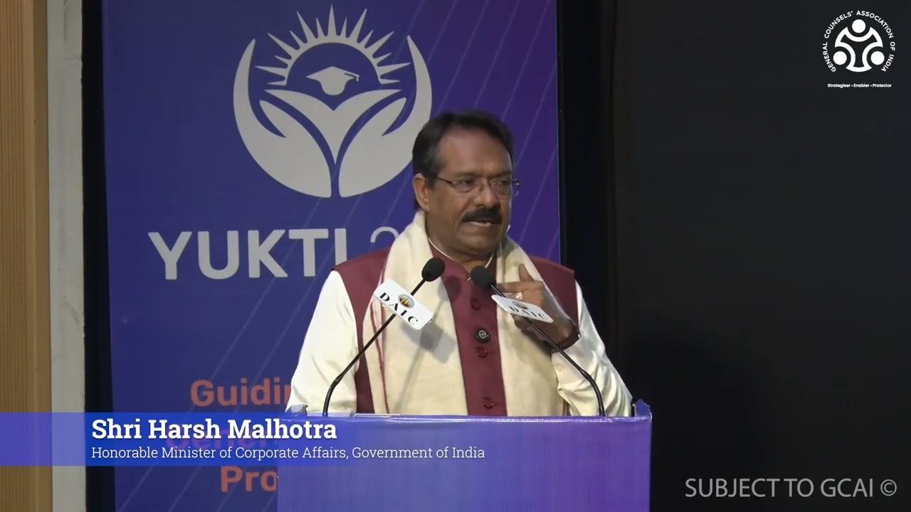 YUKTI 2026: Address by Shri Harsh Malhotra, Honorable Minister of Corporate Affairs