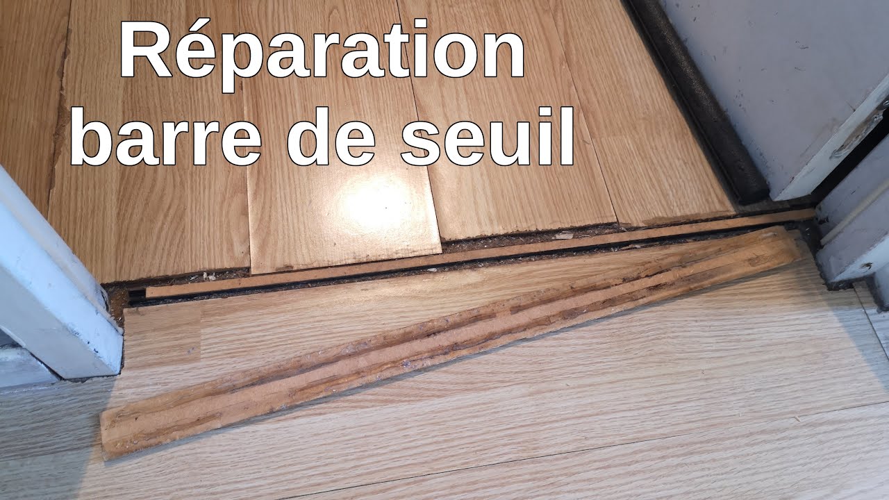 Comment réparer une barre de seuil de porte cassée, recoller, rentre force clips rail plastique noir