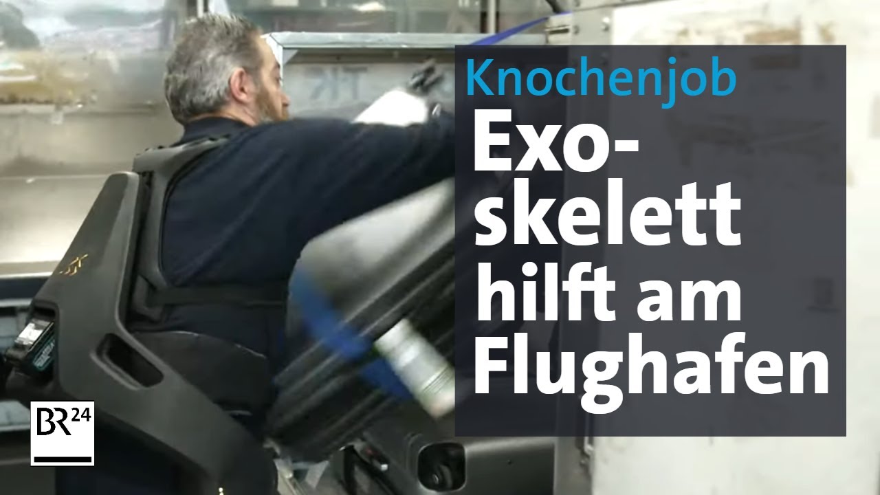 Moderne Arbeitswelt: Exoskelette für Flughafen-Beschäftigte | Abendschau | BR24