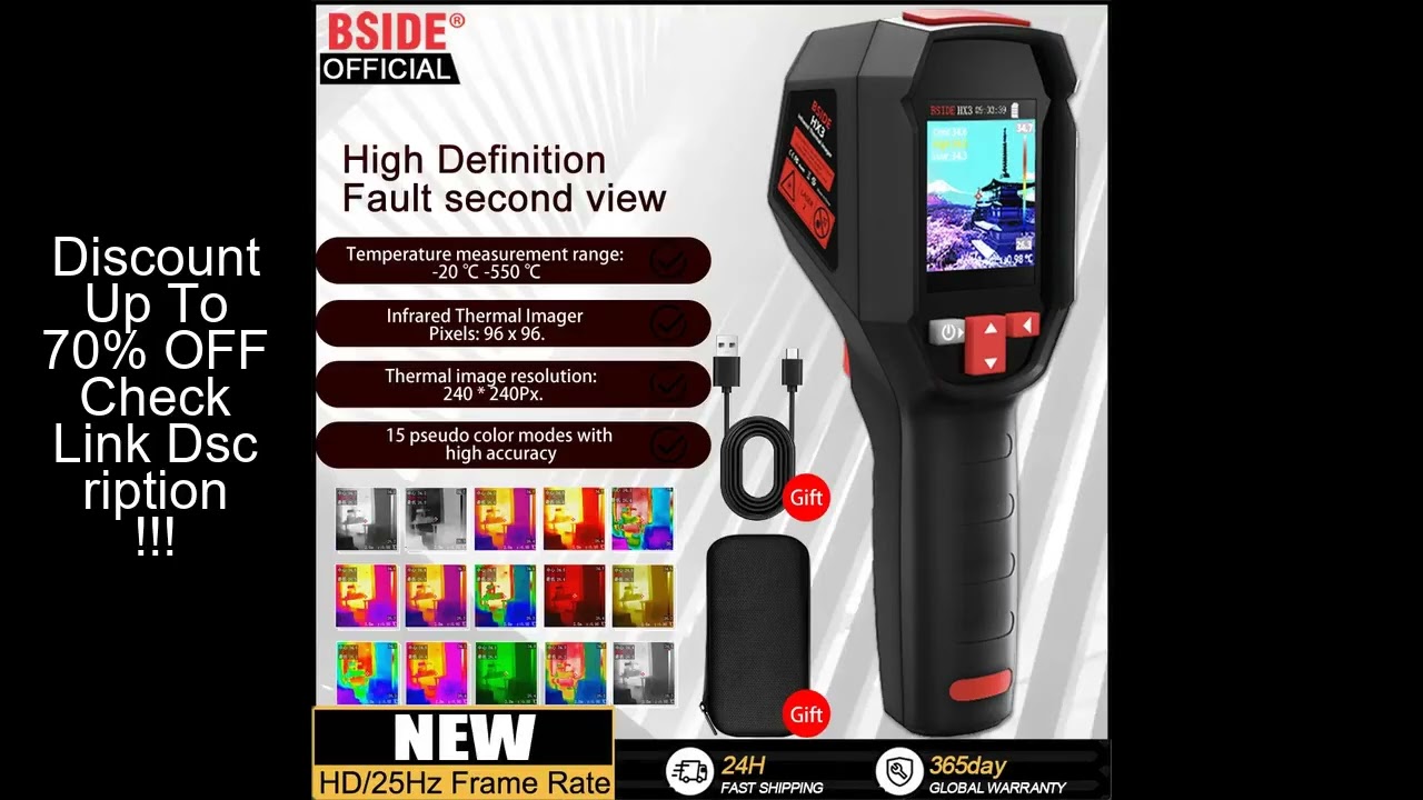 BSIDE Handheld Thermal Imaging Camera Industrial HX3 -20-550C HD Resolution PCB Pipe Inspection Fire