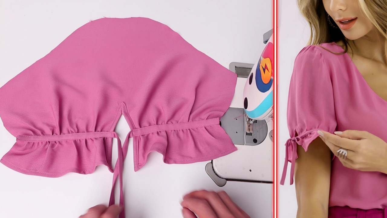 You don't have to be a tailor! Sewing sleeve designs this way is quick and easy.