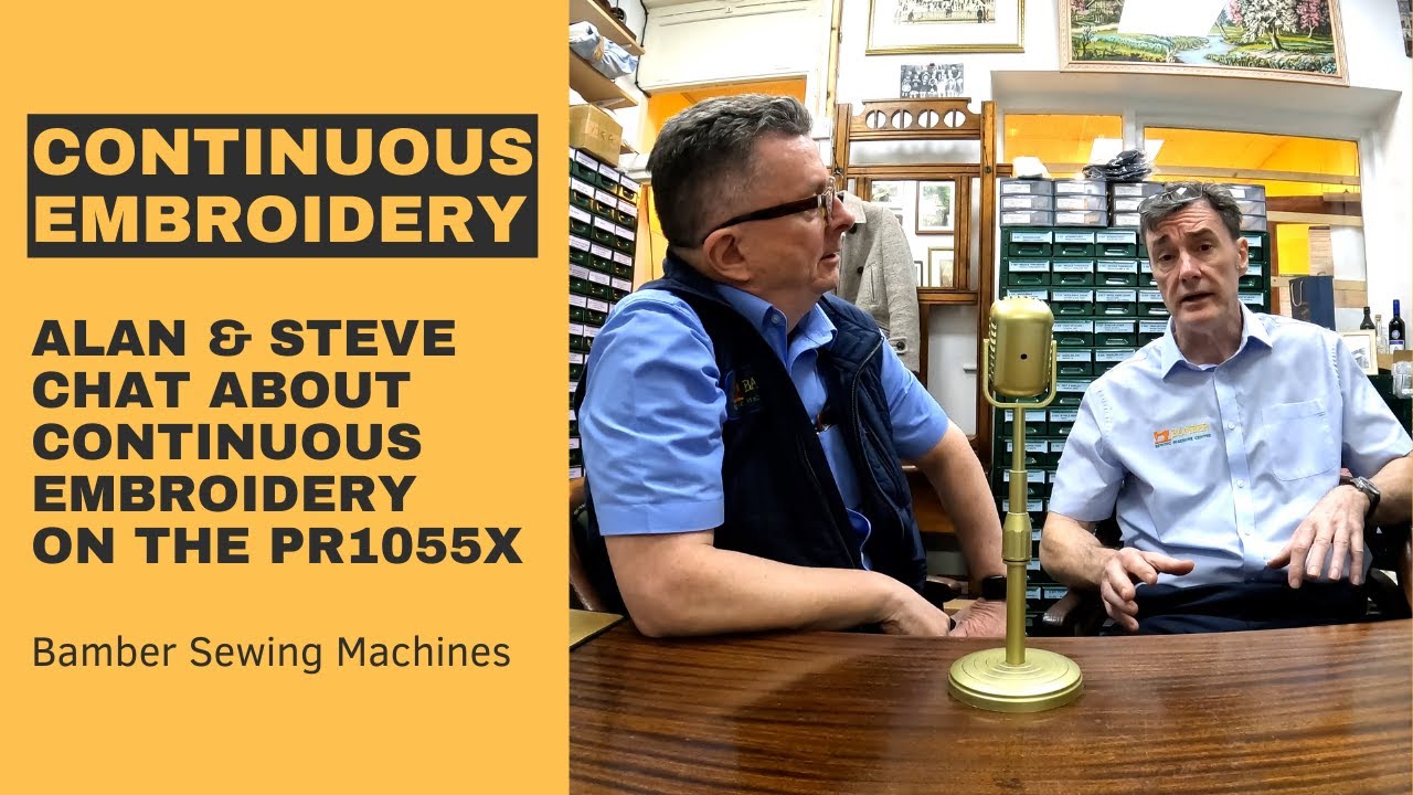 Continuous embroidery on the Brother PR1055X