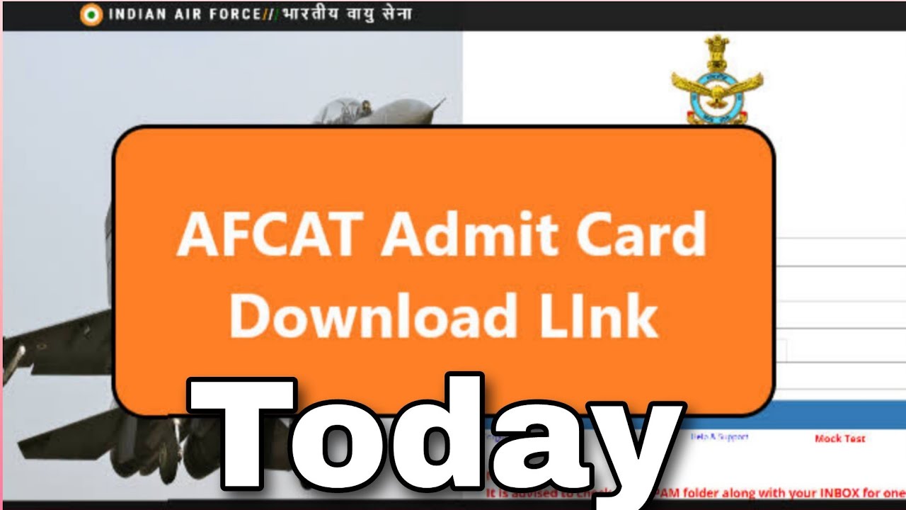 AFCAT Admit Card 2023 Today | AFCAT Admit Card Download