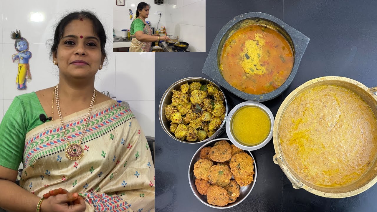 Aadi Pooram Spl. | Akkaravadisal | Paruppu Vadai | Kadamba Sambar | Sweet Potato Podi Potta Curry