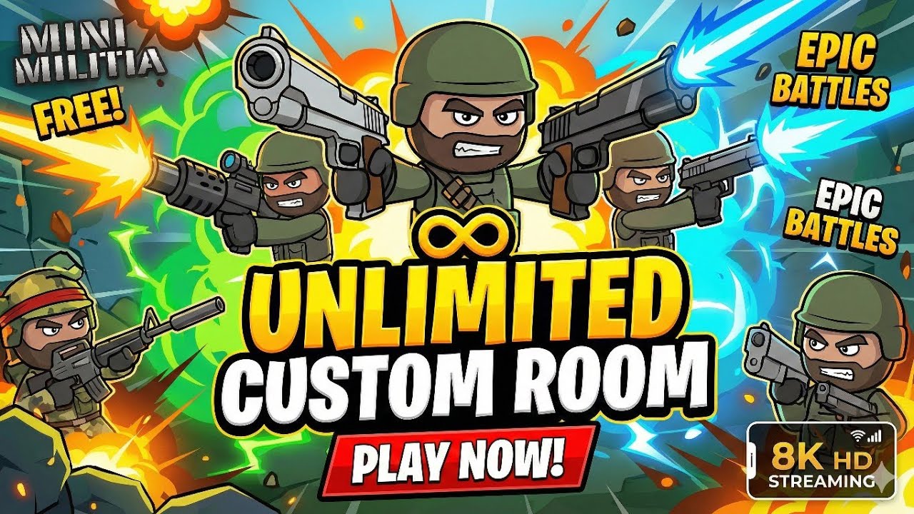 ​🔴 LIVE: Playing with SUBSCRIBERS! 🎮 Mini Militia Custom Rooms #minimilitia