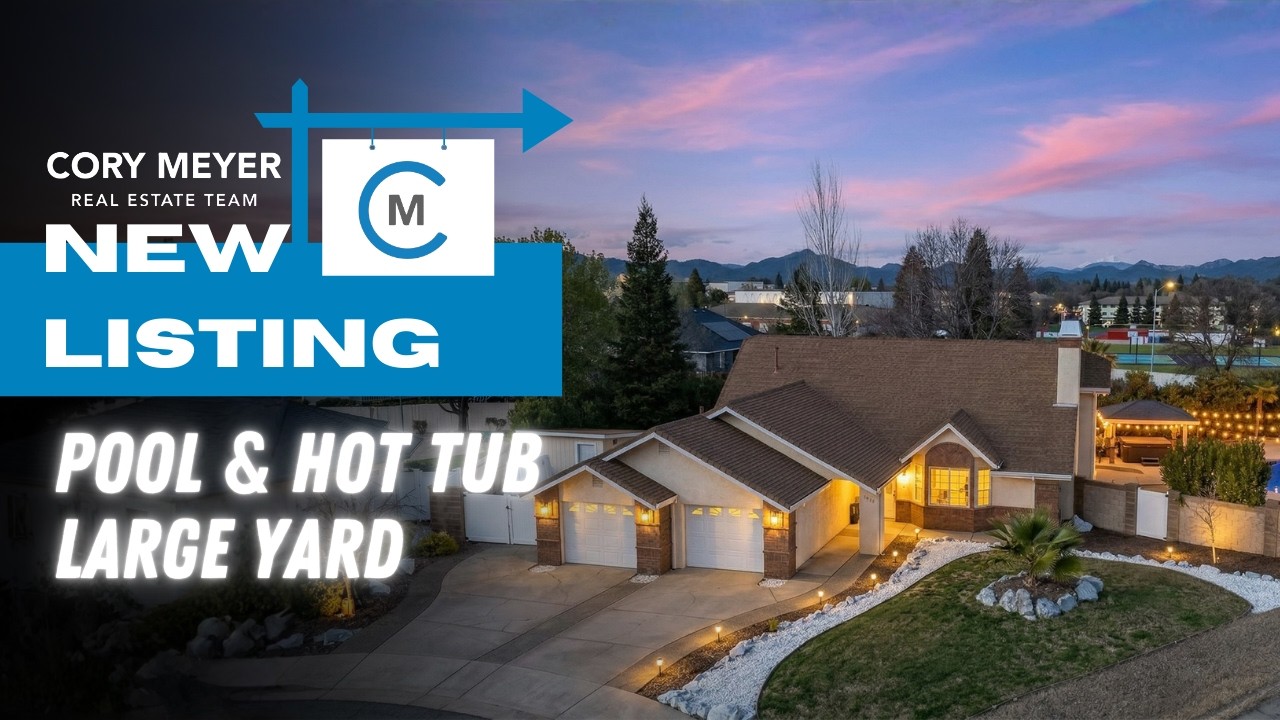 Pool, Hot Tub, Large Yard and Huge House: For Sale In Redding