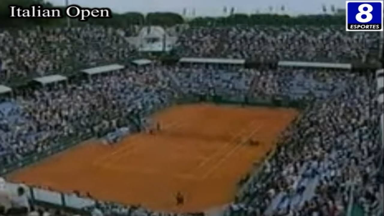 Marcelo Ríos x Gustavo Kuerten (vídeo na íntegra) | Roma 1998 | SF
