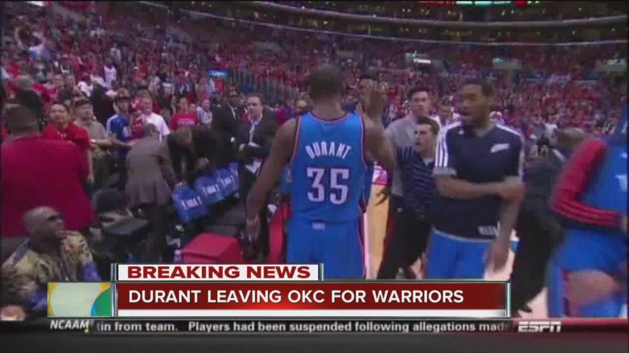Kevin Durant leaves Thunder for Golden State