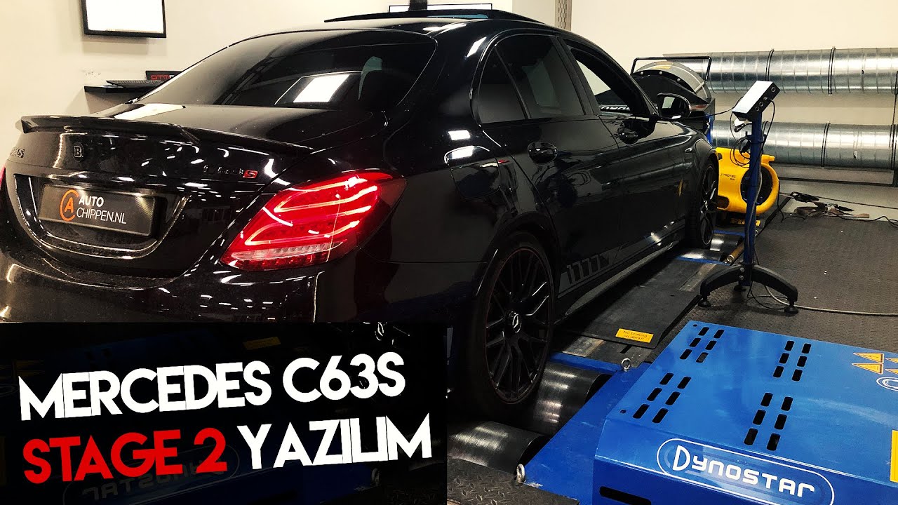 635HP Mercedes C63S Stage 2 Chiptuning (yazilim) yaptirdik - Full Decat IPE exhaust LOUD..!