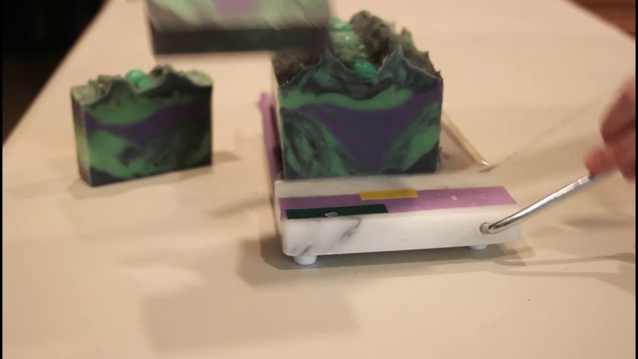 Maleficent Soap - Cold Process Soap Making and Cutting