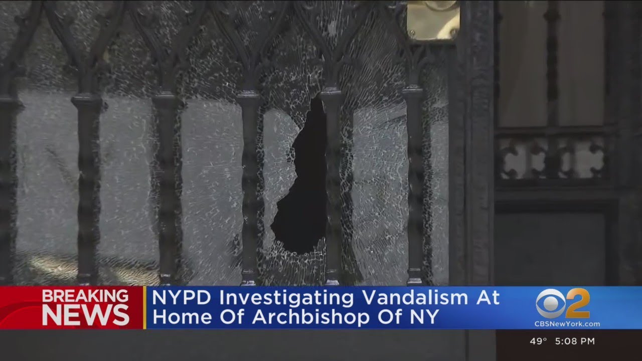 NYPD investigating vandalism at home of Archbishop of New York