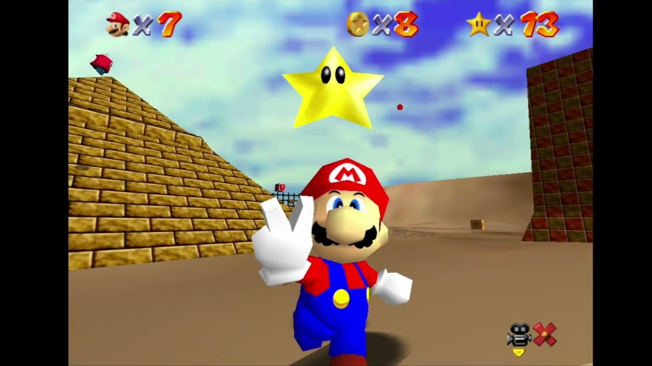 Super Mario 64 - All 7-Star Locations in Course 8 (Shifting Sand Land)