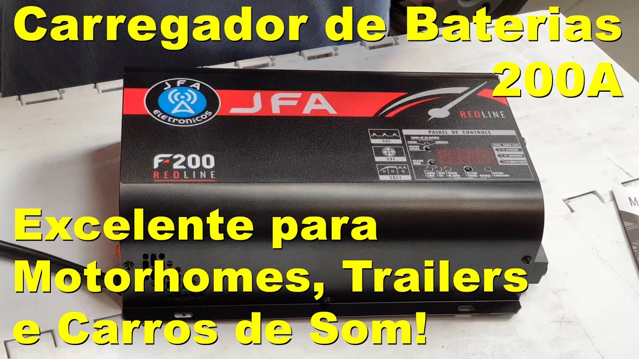 Carregador de Baterias - JFA 200A Red Line - Apresenta&ccedil;&atilde;o