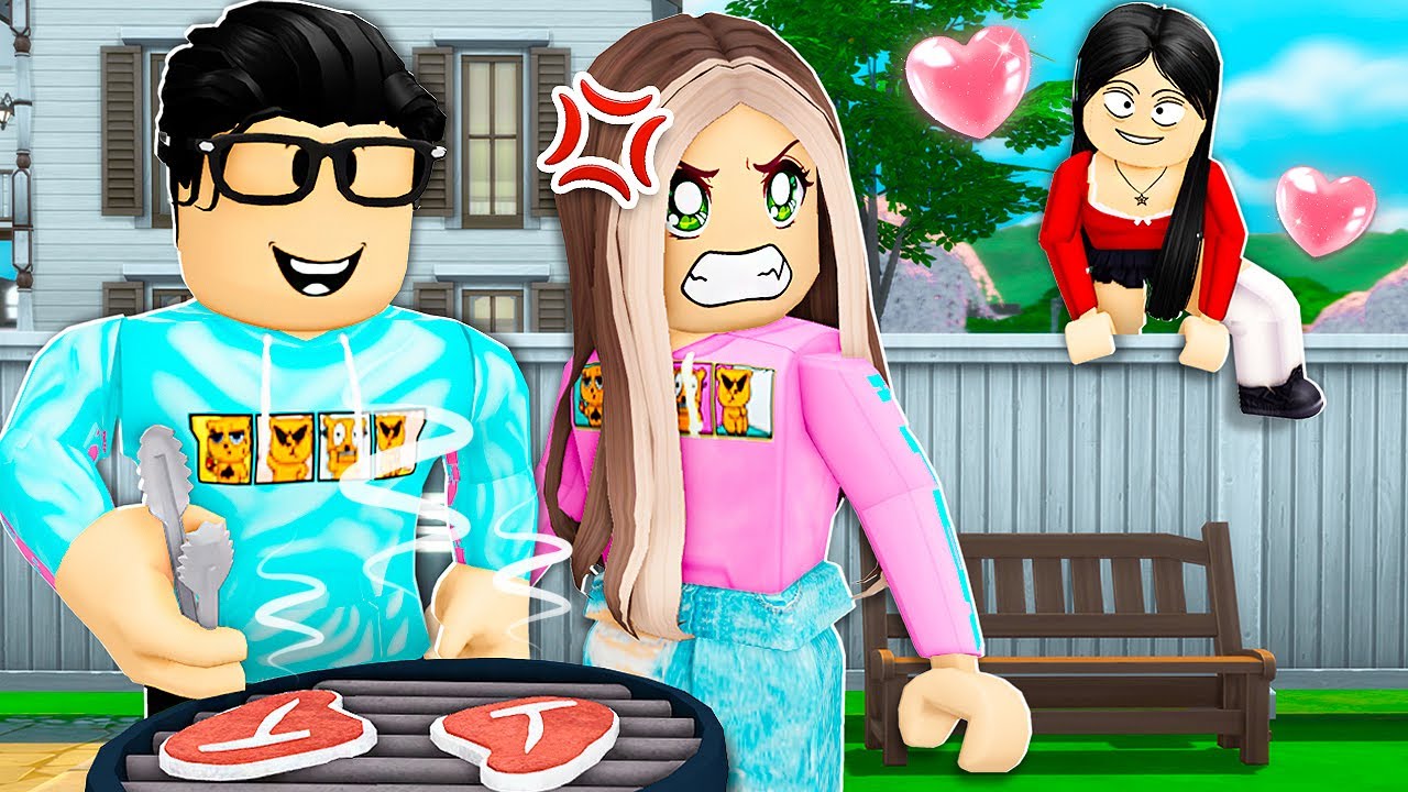 CREEPY Neighbor Has A CRUSH On My BOYFRIEND! (Roblox Bloxburg)