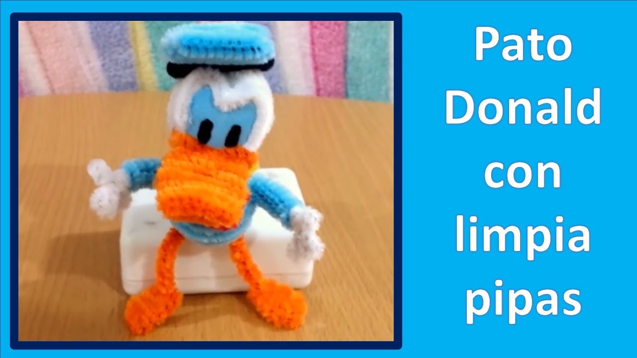 Como-Hacer-A-Pato-Donald-Con-Limpiapipas-2