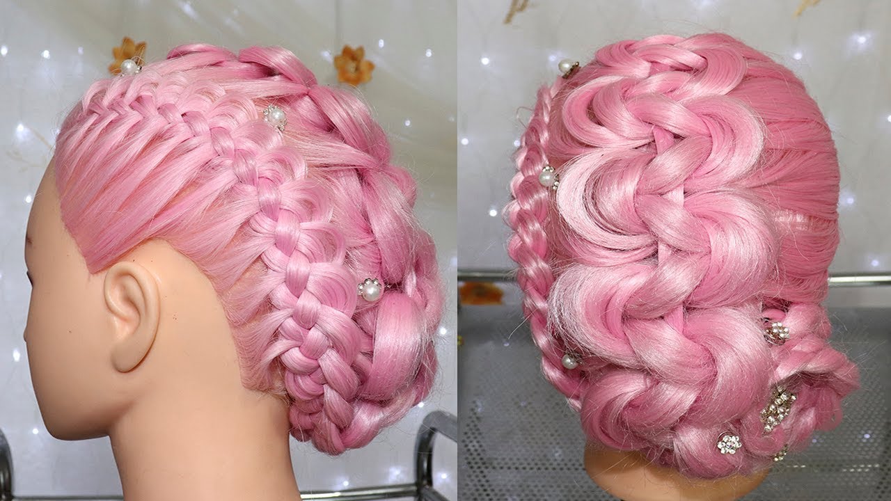 RECOGIDO ELEGANTE CON TRENZAS EN FLOR - TRENZA COBRA & TRENZA DE 4