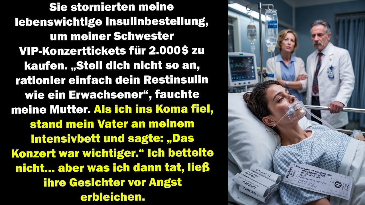 Sie strichen mein Insulin für Konzerttickets. Im Koma tat ich etwas das ihre Welt erschüttern sollte