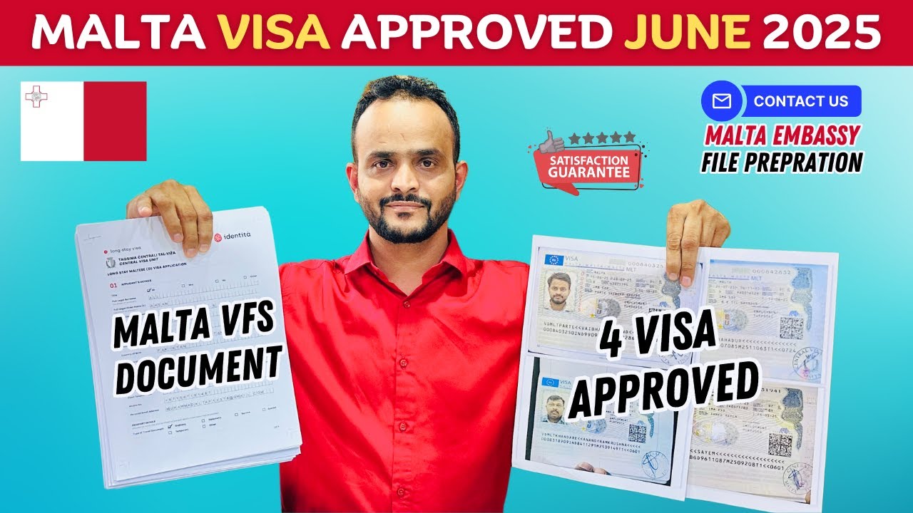 MALTA WORK VISA APPROVED JUNE 2025 ✅ | 4 Visas Success | 90% Approval Rate