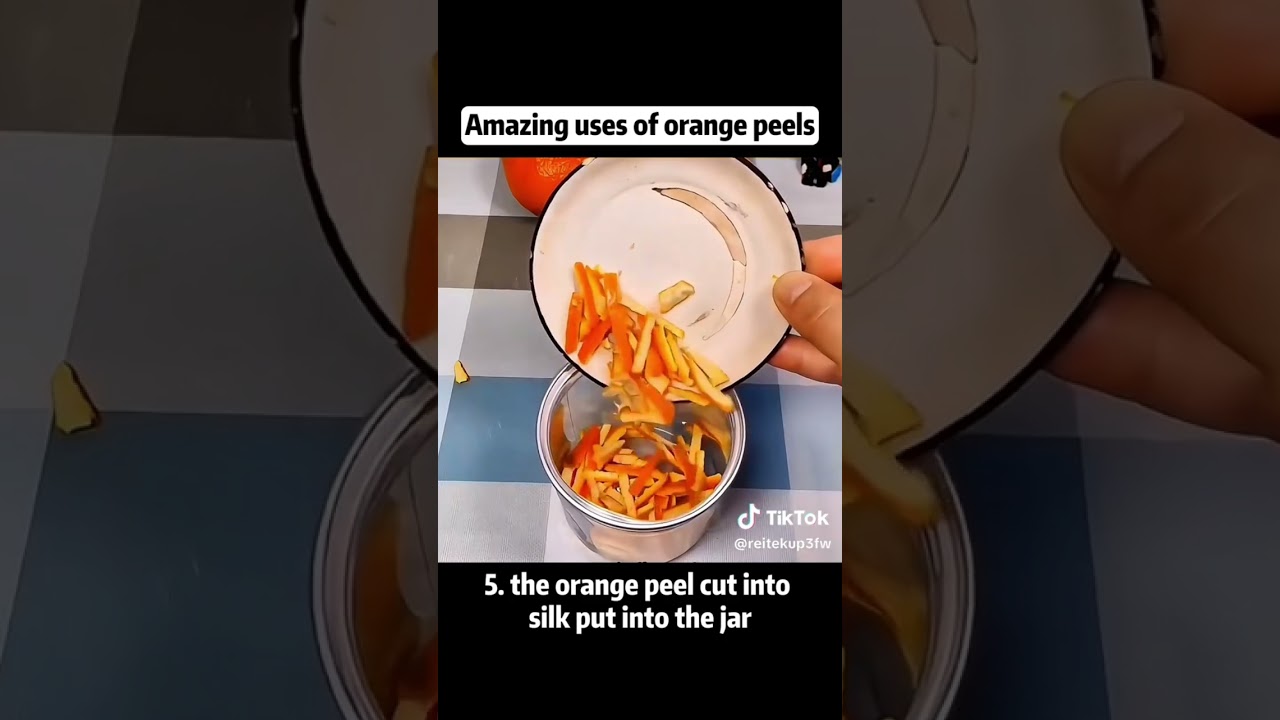 Amazing uses of orange peels, Dont throw it 🍊🧡 #lifehacks #diy #orange