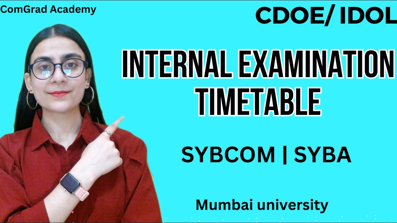 CDOE Internal examination timetable SYBCOM & SYBA| mumbai university idol exams| #bcom #idol #exams