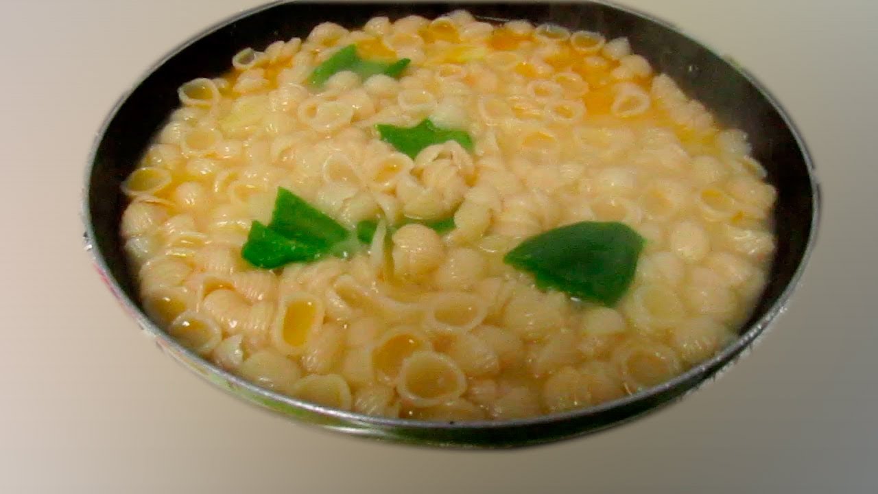 Pasta de Conchitas con crema