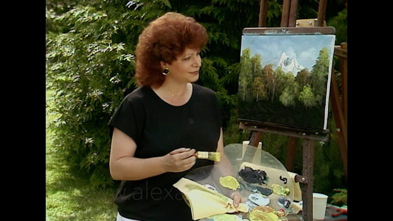 Sunlight Mountain - Diane Andre paints a beautiful mountain scene using the wet-on-wet- technique