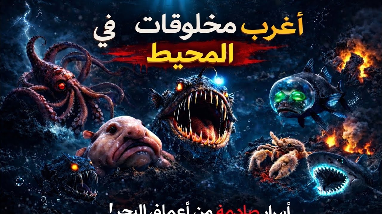  أغرب 10 مخلوقات بحرية 😨🐠أسرار مرعبة🥶 من أعماق المحيط 🌊
