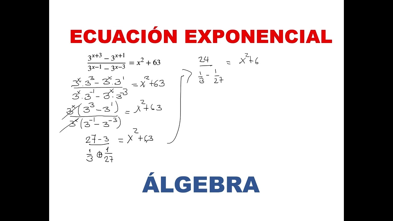 ¡RESUELVE ECUACIONES EXPONENCIALES en 5 PASOS! 🚀 Método Efectivo para Dominar Álgebra