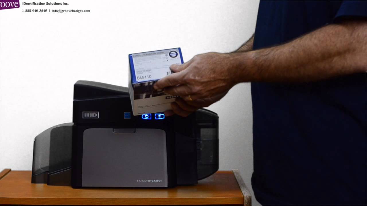 Fargo DTC4250e printer colour ribbon installation