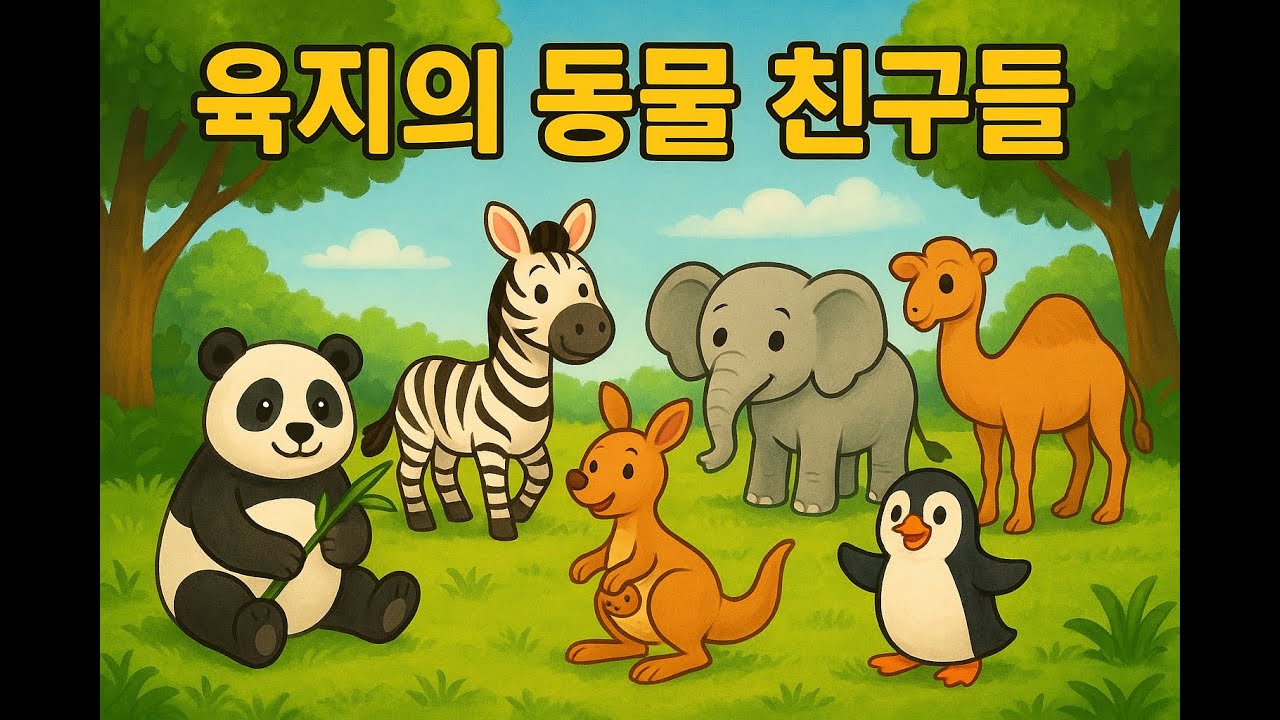 육지의 동물 친구들 | 귀여운 동물 친구들과 함께 떠나는 음악 여행! #동요 #어린이노래 #AnimalSong #KidsMusic #ChildrenSong #동물노래