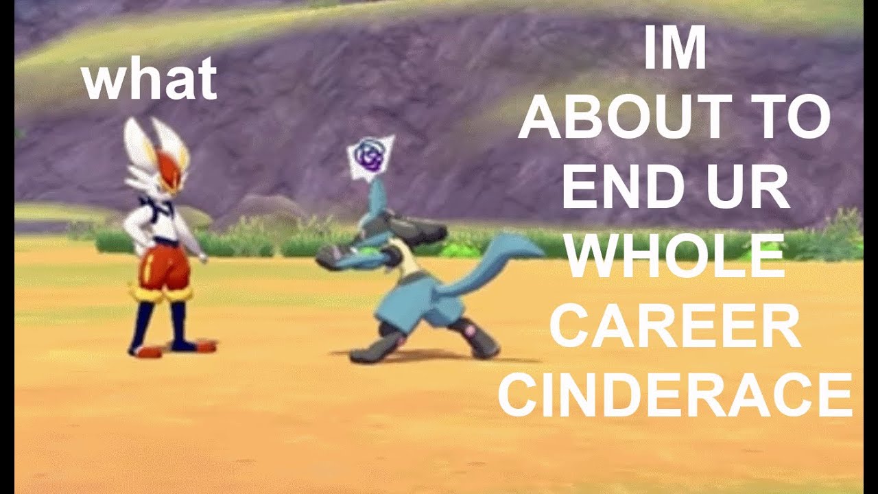 cinderace & lucario meet each other for the first time