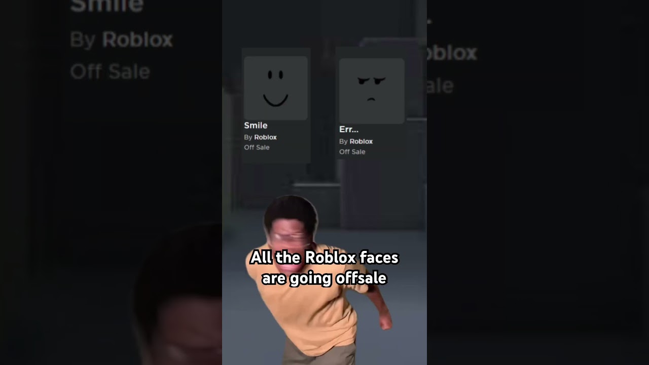The Roblox faces are goinn offsale #roblox #robloxmemes #robloxshorts #robloxgames #robloxshort
