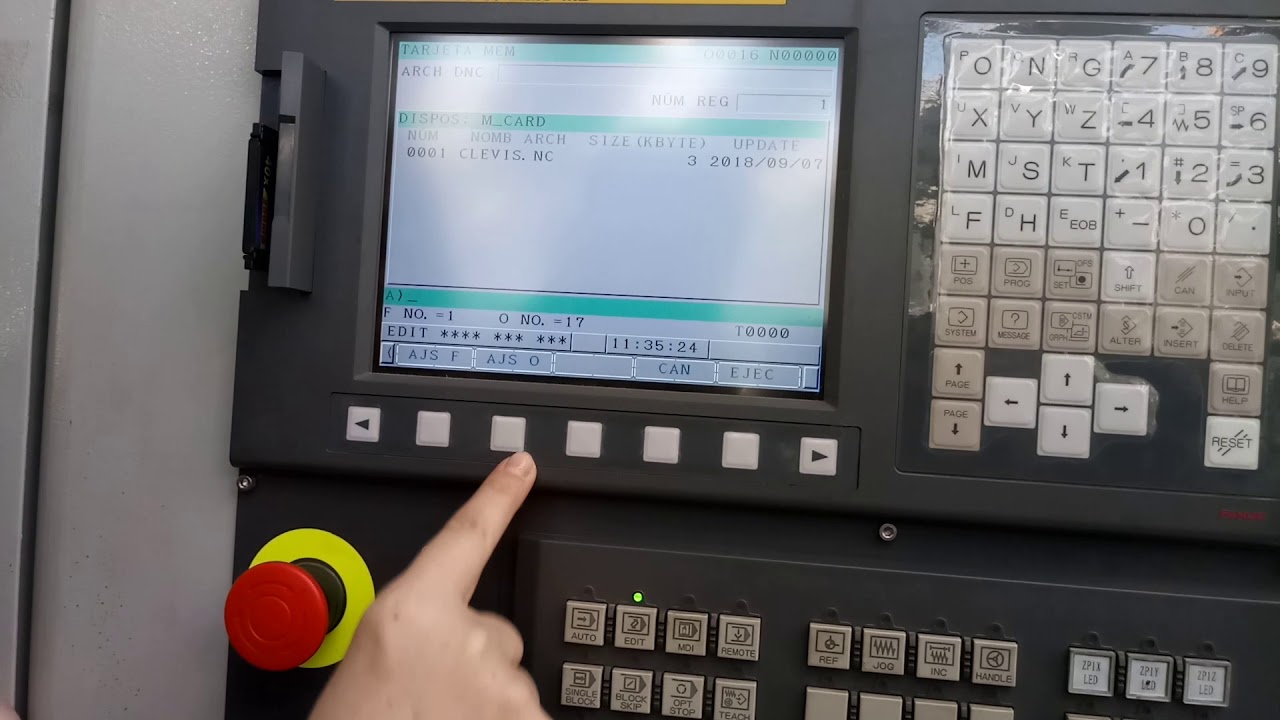 Proceso de copiado de memoria Flash a Control CNC Fanuc