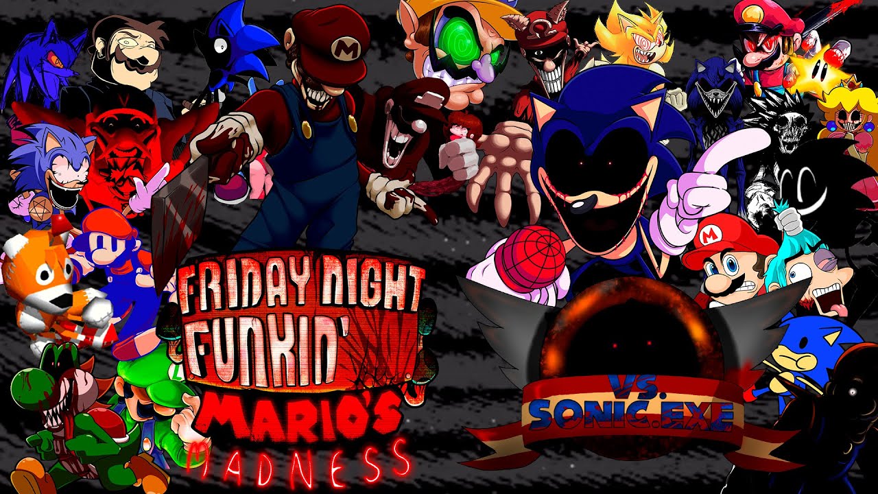 Mario and Sonic at the Horrorbrew Continue (Fnf Double Trouble but is Mario Madness and Sonic cast)
