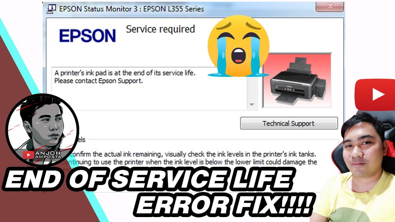 EPSON RESETTER - END OF SERVICE LIFE ERROR FIX (TAGALOG) L120