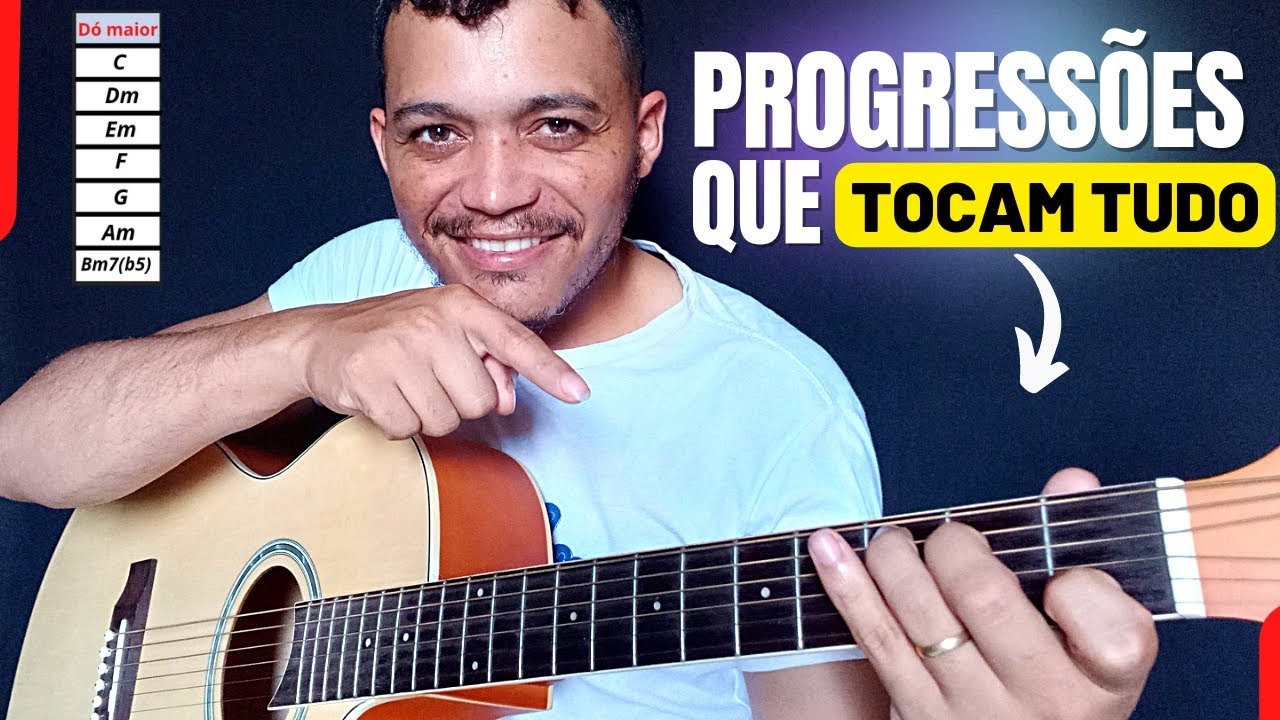 Acordes que se REPETEM tocam qualquer música no violão | progressão de acordes TOCA TUDO!