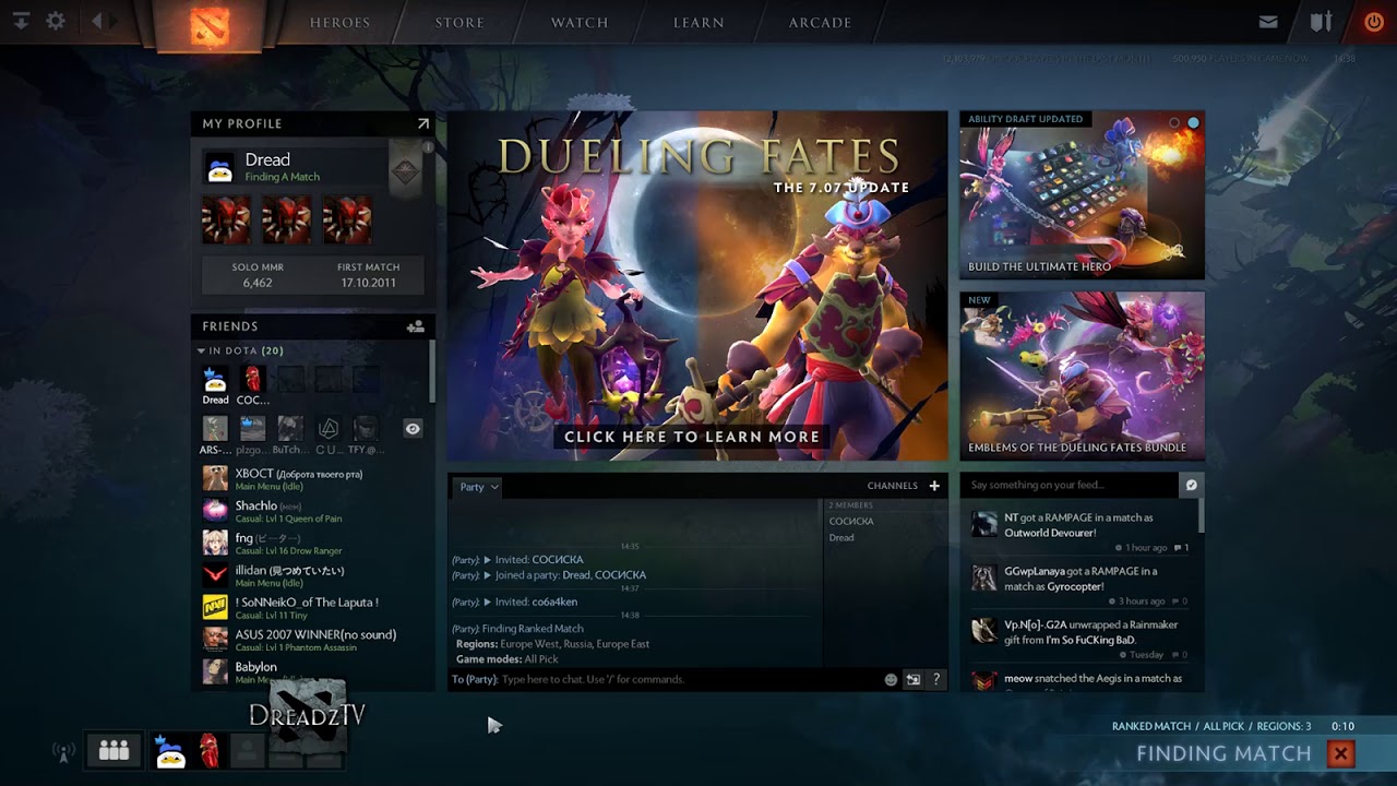 Dread's stream | Invoker / Jakiro / Sven | 16.11.2017